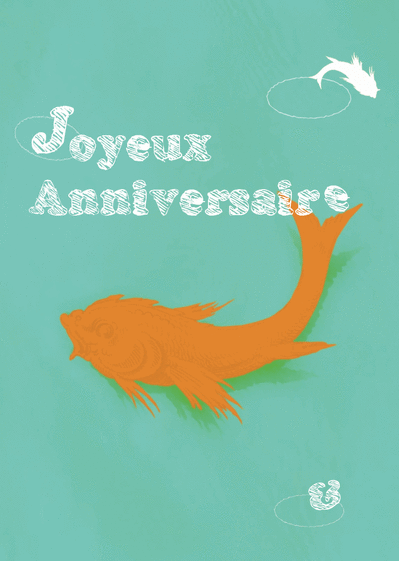 Carte Joyeux Anniversaire Avec Un Poisson : Envoyer une 